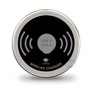 desk built in wireless charger